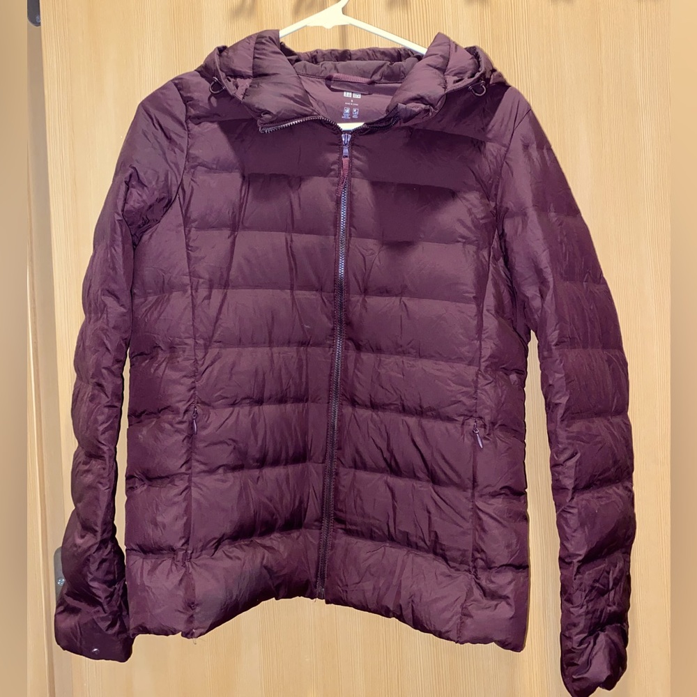 Uniqlo Maroon Ultra Light Down Jacket Small
